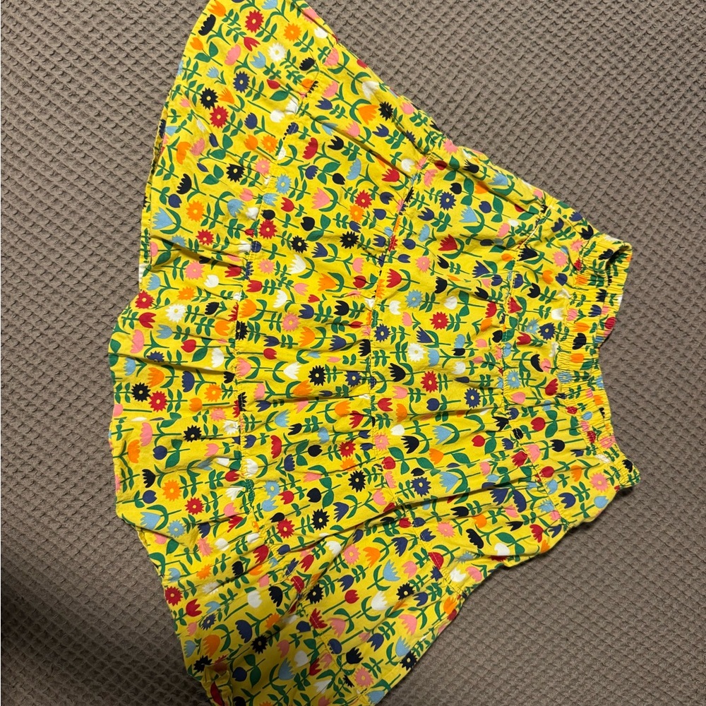 Hanna Andersson Yellow Floral Print Skirt